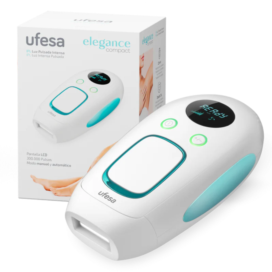 Ufesa DL3000 Elegance Compact IPL Hair Removal - 300,000 Flashes, 5 Energy Levels, Portable Design for Professional Home Results