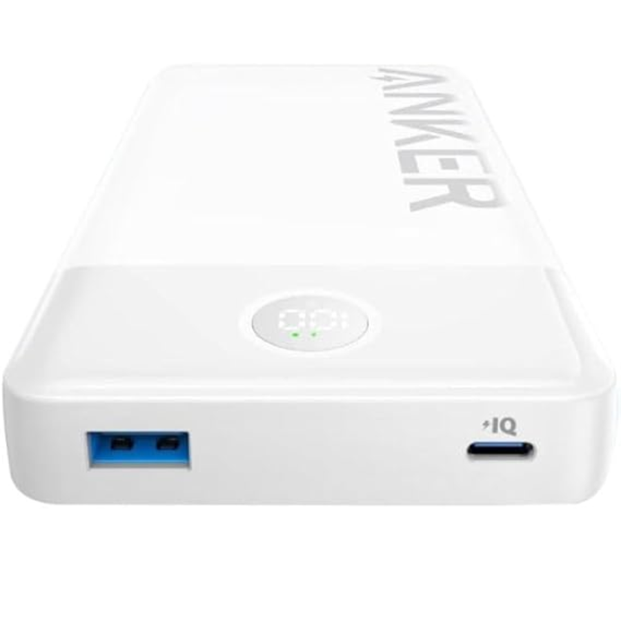 Anker 15W Power Bank 20,000mAh Portable Charger - Dual Port Charging with Real-Time Digital Battery Display - White Anker 15W Power Bank 20,000mAh Portable Charger - Dual Port Charging with Real-Time Digital Battery Display - White