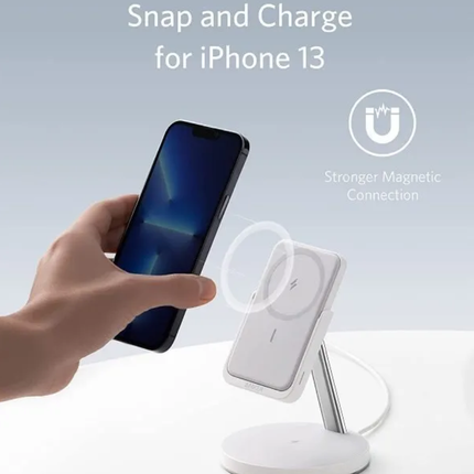 Anker 622 Magnetic Battery MagGo 5000mAh Portable Wireless Charger with Foldable Kickstand for iPhone