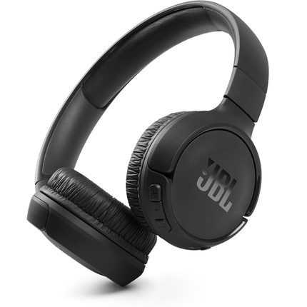 JBL Tune 510BT Wireless On-Ear Headphones - Pure Bass Sound, 40H Battery Life, Fast Charging & Foldable Design - Black