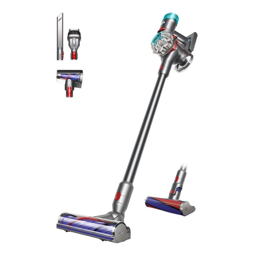 مكنسة دايسون (Dyson) اللاسلكية V8 Absolute HEPA - قوة شفط جبارة، نظام فلترة شامل للقضاء على مسببات الحساسية، ورأس تنظيف 
