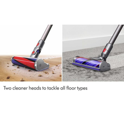 Dyson V8 Absolute HEPA Cordless Vacuum - Powerful Suction, Whole-Machine HEPA Filtration, Fluffy Cleaner Head for Hard Floors - Silver