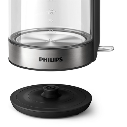 Philips Glass Kettle Series 5000 - 1.7L Capacity, Heat-Resistant Glass, Elegant Blue Light Indicator & Multi-Safety System