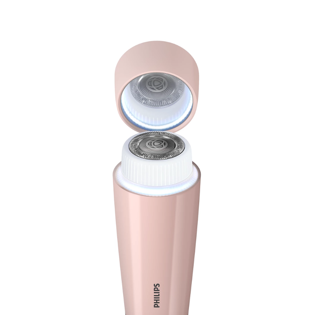 جهاز إزالة شعر الوجه من فيليبس (Philips) الفئة 5000 - تصميم مدمج للحصول على بشرة ناعمة، ضوء مدمج لرؤية أدق، ورأس حلاقة لطيف على البشرة الحساسة