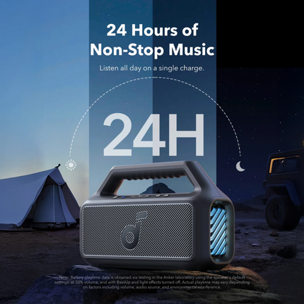 Anker Soundcore Boom 2 Portable Bluetooth Speaker - 80W Max Output, BassUp 2.0 Technology, Beat-Synced Light Show & IPX7 Waterproof