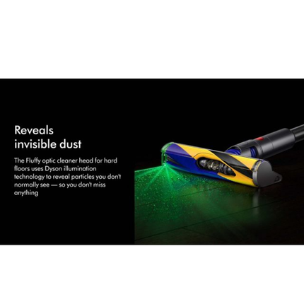 مكنسة دايسون (Dyson) V12 ديتكت سليم (Detect Slim) اللاسلكية - تقنية الكشف بالليزر، قوة شفط جبارة، وشاشة LCD ذكية تفاعلية