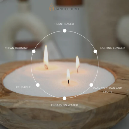The Candledust Scented Sand Candle (330g) - Eco-Friendly Natural Vegetable Wax Granules with Wicks, Reusable & Customizable Sand Wax