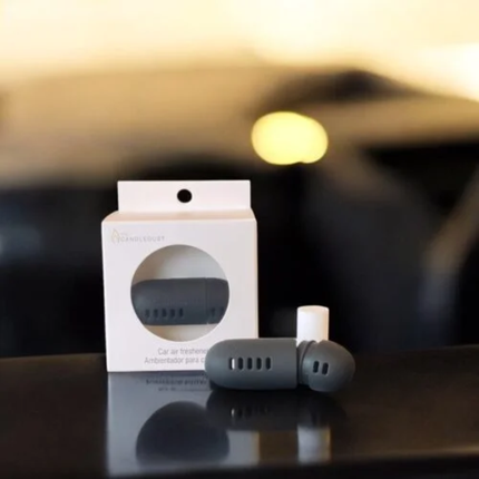 The Candledust Car Diffuser - Premium Long-Lasting Hanging Car Air Freshener, Minimalist Glass Bottle with Natural Wooden Cap