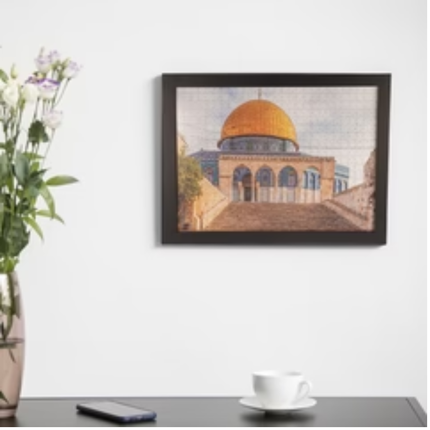 Checkpoint Puzzles 500-Piece Travel Size Jigsaw Puzzle (36 × 50 cm) - Premium Quality Architectural Jigsaw with Glue, Heritage Designs (Quds / Petra)