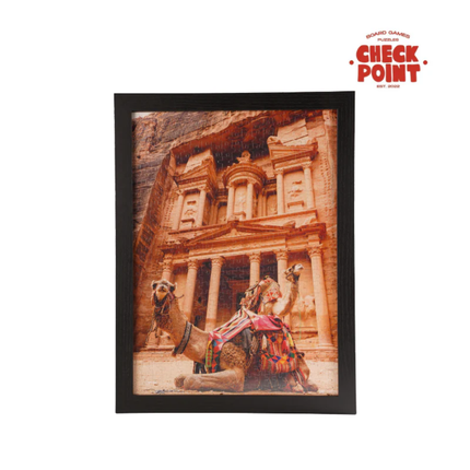 Checkpoint Puzzles 500-Piece Travel Size Jigsaw Puzzle (36 × 50 cm) - Premium Quality Architectural Jigsaw with Glue, Heritage Designs (Quds / Petra)
