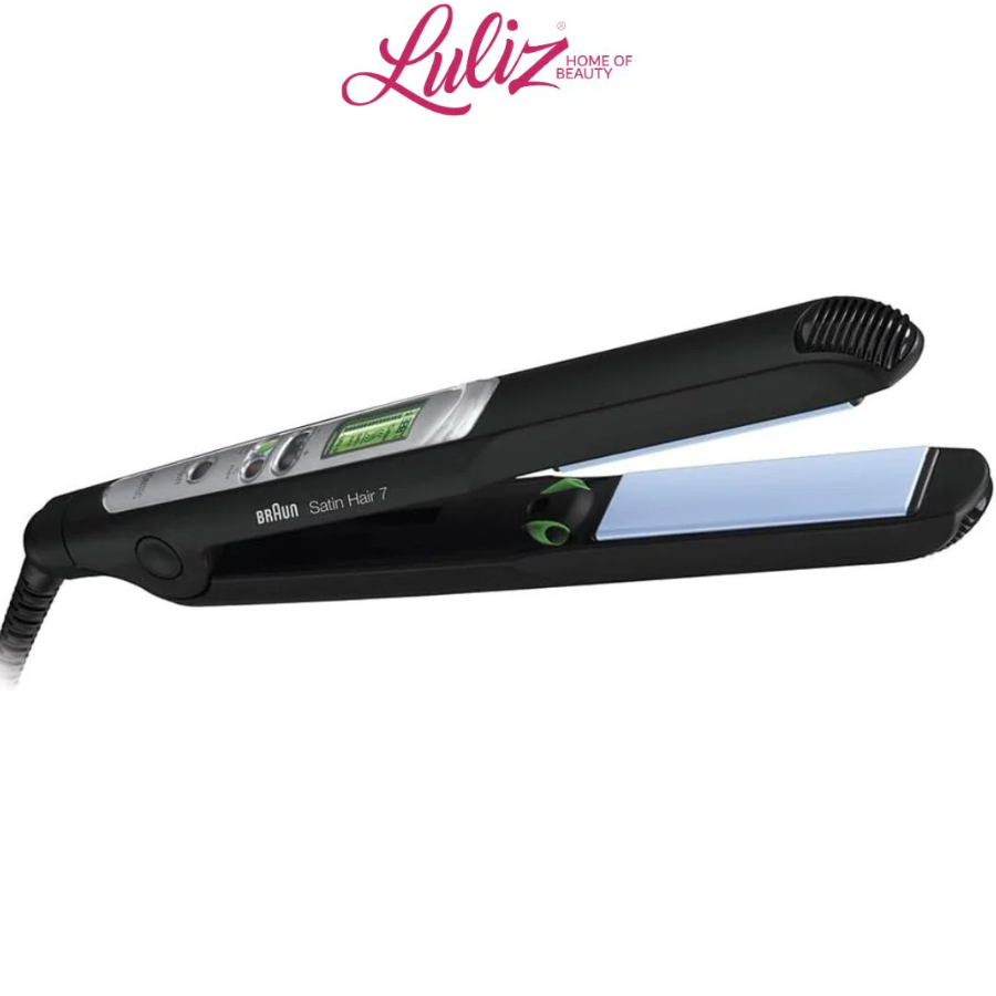 مملس شعر براون ساتين هير 7 (Braun Satin Hair 7 Hair Straightener ST710) مع تقنية الأيونات IONTEC وصفائح سيراميك نانو غلايد - لون أسود مملس شعر براون ساتين هير 7 (Braun Satin Hair 7 Hair Straightener ST710) مع تقنية الأيونات IONTEC وصفائح سيراميك نانو غلايد - لون أسود