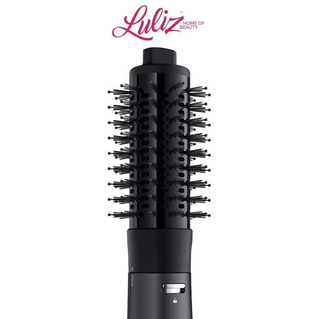 مصفف ومجفف الشعر براون ساتين هير (Braun Satin Hair Airstyler AS4.3) قوة غنية مع 3 ملحقات احترافية لتكثيف وتمويج الشعر - لون أسود