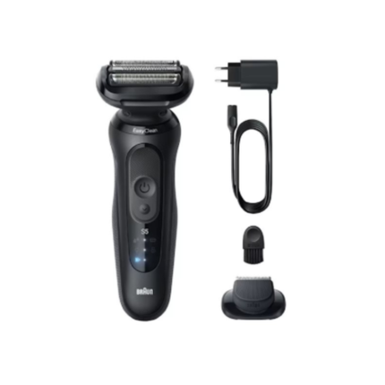 Braun Series 5 Electric Shaver 52-N1200s - Premium Wet & Dry Foil Shaver with EasyClick Beard Trimmer Attachment - Black