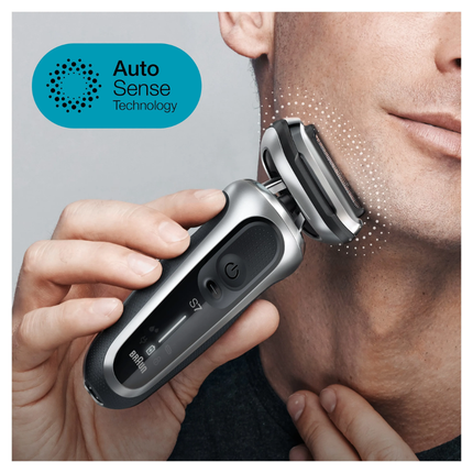 Braun Series 7 Electric Shaver 71-S1000s - Premium Wet & Dry Foil Shaver with 360° Flex Head & AutoSense Technology - Silver