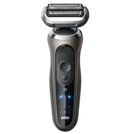 Braun Series 7 Electric Shaver 72-C1200s - Premium Special Edition Wet & Dry Foil Shaver with 360° Flex Head, Turbo Mode & Beard Trimmer - Black & Gold