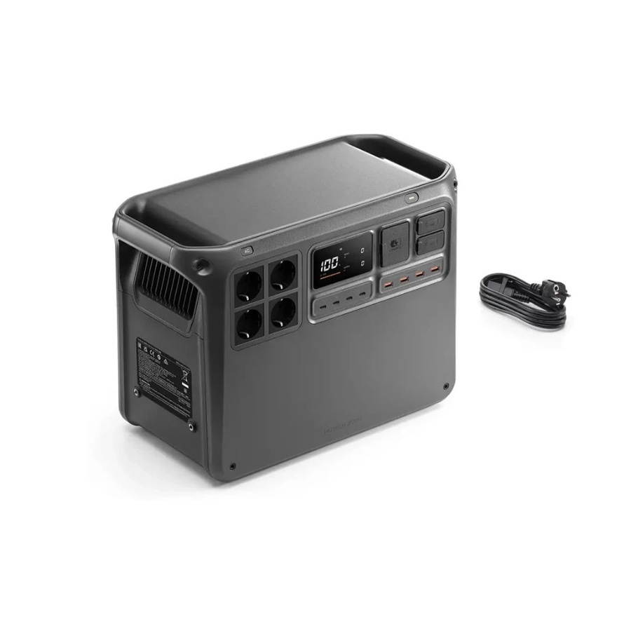 DJI Power 2000 Portable Power Station - Heavy-Duty 2048Wh Solar Generator with Long-Lasting LFP Battery, Dual 140W USB-C PD 3.1 Ports & Smart App Control - Black
