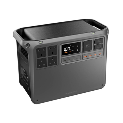 DJI Power 2000 Portable Power Station - Heavy-Duty 2048Wh Solar Generator with Long-Lasting LFP Battery, Dual 140W USB-C PD 3.1 Ports & Smart App Control - Black