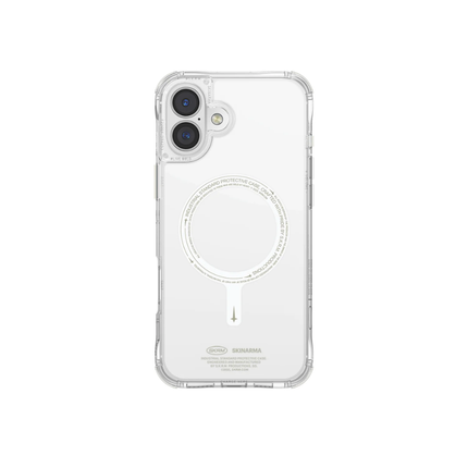 SkinArma Saido Niteglow Case for iPhone 16 Protective Clear Armor Shell with Glow in the Dark Features and Magnetic Support