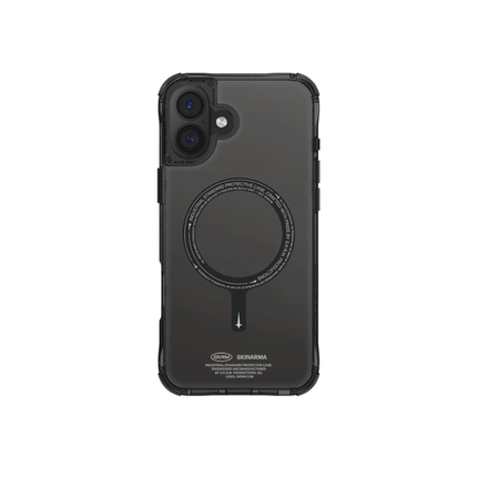 SkinArma Saido Niteglow Case for iPhone 16 Protective Clear Armor Shell with Glow in the Dark Features and Magnetic Support