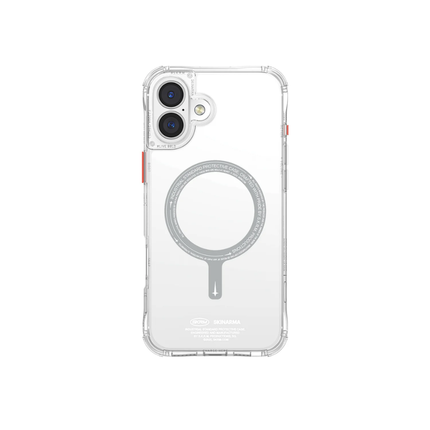 SkinArma Saido Niteglow Case for iPhone 16 Protective Clear Armor Shell with Glow in the Dark Features and Magnetic Support