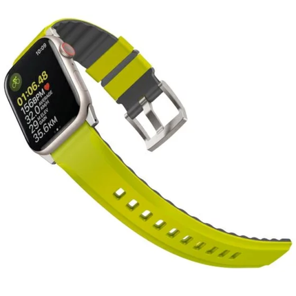 Uniq Linus AiroSoft Silicone Waterproof Sports Strap for Apple Watch 49mm 45mm 44mm 42mm with Secure Locking System