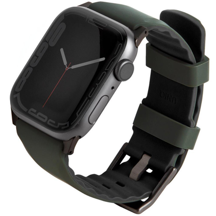 Uniq Linus AiroSoft Silicone Waterproof Sports Strap for Apple Watch 49mm 45mm 44mm 42mm with Secure Locking System