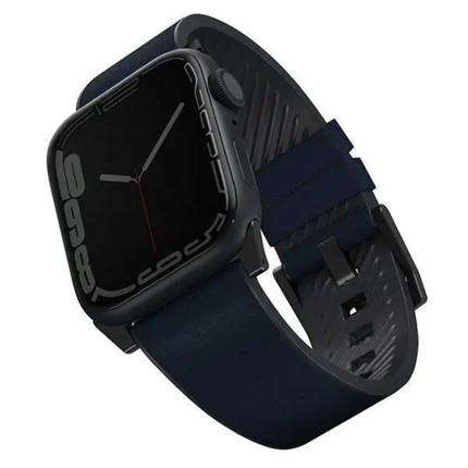 Uniq Straden Premium Hybrid Leather and Silicone Strap for Apple Watch 49mm 45mm 44mm 42mm with AirMax Ventilation