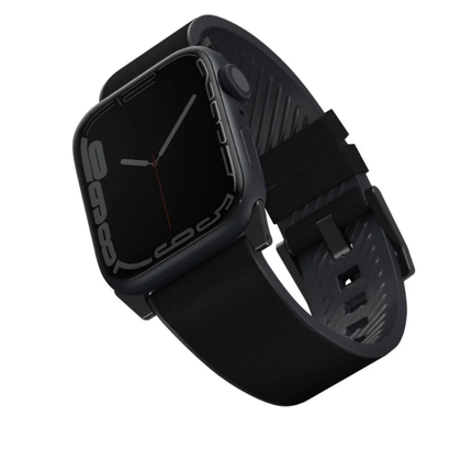 Uniq Straden Premium Hybrid Leather and Silicone Strap for Apple Watch 49mm 45mm 44mm 42mm with AirMax Ventilation