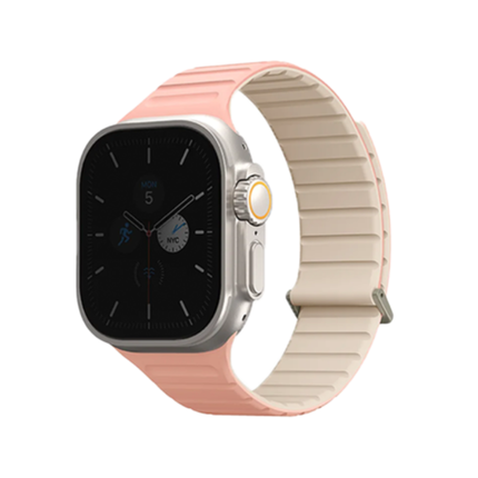 Uniq Revix Evo Reversible Magnetic Strap for Apple Watch 49mm 45mm 44mm 42mm Premium Dual-Color Soft Silicone Band