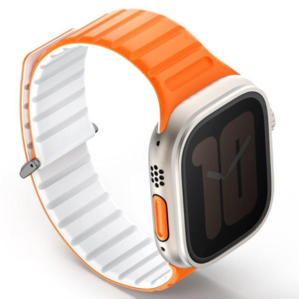 Uniq Revix Evo Reversible Magnetic Strap for Apple Watch 49mm 45mm 44mm 42mm Premium Dual-Color Soft Silicone Band