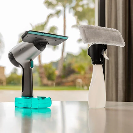 Cecotec Conga RockStar 3700 Glass Window Vacuum Handheld Garment and Glass Cleaner with 50ml Water Tank 3-in-1 Design