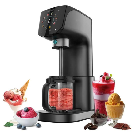 Cecotec Gelatec 2100 Multifunction Ice Cream and Frozen Drink Maker 500W 2.1L Capacity with Color Touch Screen and 11 Automatic Programs