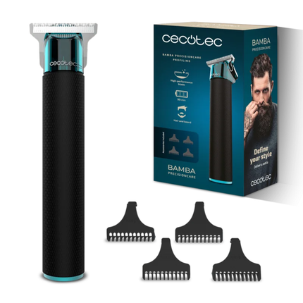 Cecotec Bamba PrecisionCare Profiling Rechargeable Hair Trimmer Cordless Beard and Hair Clipper with Stainless Steel Blades