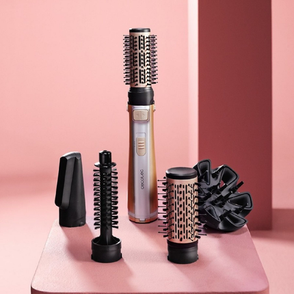 Cecotec CeramicCare 5in1 AirBrush Gyro Rotating Hot Air Styler Professional Hair Dryer and Volumizer with 5 Interchangeable Heads and Ionic Technology