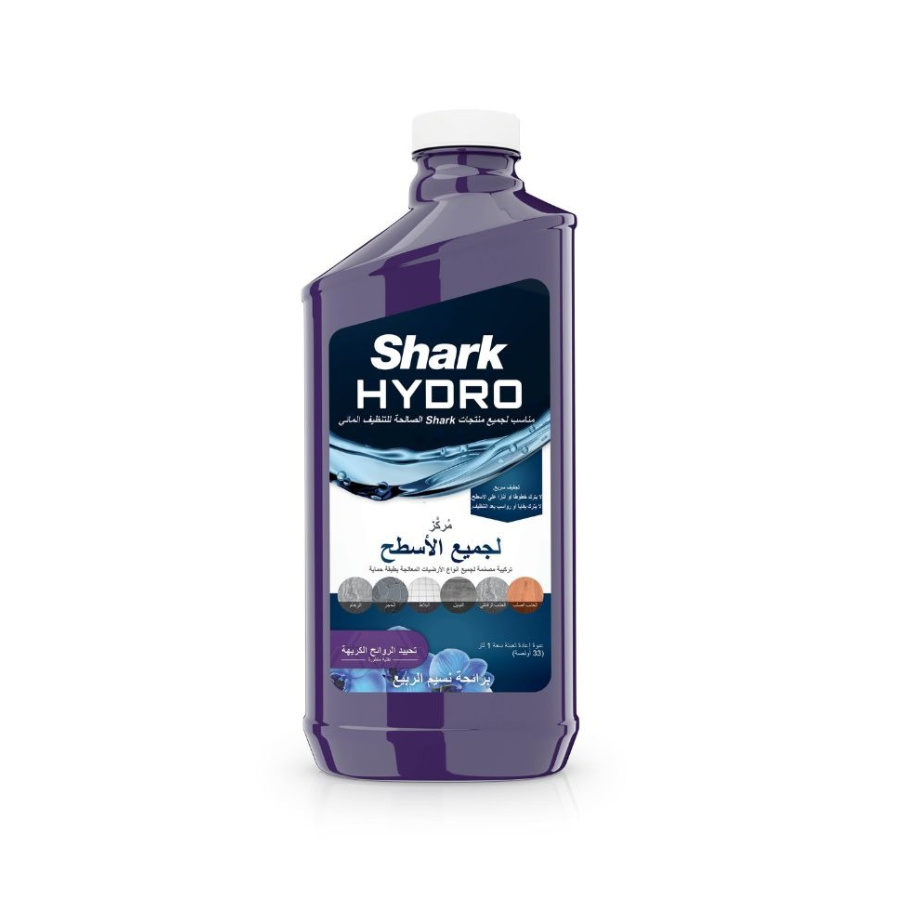 سائل تنظيف ومحلول تعبئة الأرضيات شارك هايدروفاك سعة 1 لتر المطور للمكانس والغسالات الذكية مع تركيبة مضادة للروائح
