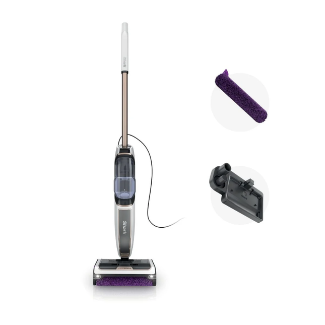 Ninja Shark Steam & PickUp 3-in-1 Hard Floor Cleaner Professional Corded Steam Mop and Vacuum with Dual Tank System and Self-Cleaning Function
