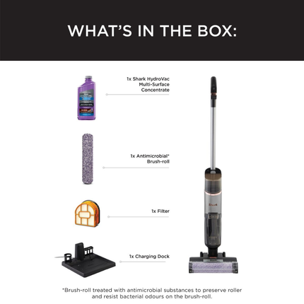 Shark HydroVac Cordless Hard Floor Cleaner 3-in-1 Professional Wireless Vacuum and Washer with Dual Tank System and One-Touch Self-Cleaning Function