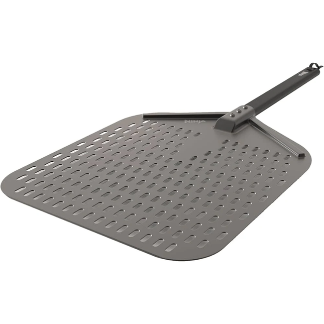 Ninja Pizza Peel for Outdoor Oven Heavy-Duty Non-Stick Aluminum Baking Paddle with Extended Handle and Integrated Hanging Loop