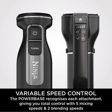 Ninja Foodi 3-in-1 Food Prep System Professional Smart Kitchen Solution with PowerBase Motor, Immersion Blender, Hand Mixer, and Chopper Attachments