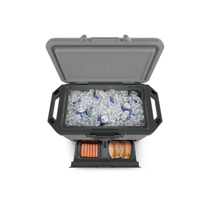 Ninja FrostVault 47L Cooler Heavy-Duty Outdoor Travel Fridge and Ice Chest with Integrated Dry Zone FrostVault Drawer and Premium Thermal Insulation