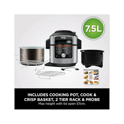 Ninja Foodi MAX 15-in-1 SmartLid Multi-Cooker Professional Intelligent Upright Pressure Cooker and Air Fryer with Integrated Smart Cook Probe