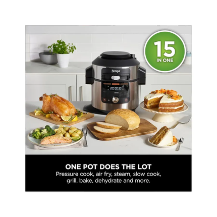 Ninja Foodi MAX 15-in-1 SmartLid Multi-Cooker Professional Intelligent Upright Pressure Cooker and Air Fryer with Integrated Smart Cook Probe