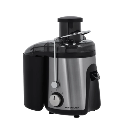 Olsenmark Stainless Steel Juice Extractor OMJE2345 Heavy-Duty Centrifugal Juicer with Wide Feed Chute and Dual-Speed Pulse Control