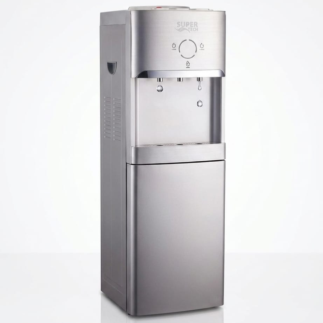 SuperTech Inverter Water Dispenser RAX5-2 Smart Energy Saving Standalone Cooler with 3 Taps Safety Child Lock and Lower Storage Cabinet