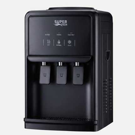 SuperTech Inverter Tabletop Water Dispenser RAX5-2 Smart Space-Saving Countertop Cooler with Multi Taps Safety Child Lock and Rear Protection Mesh