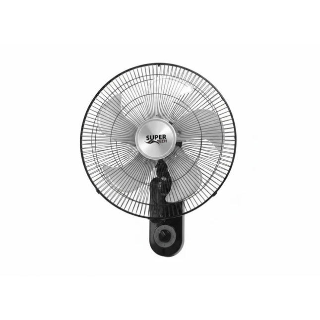 SuperTech 18-Inch Wall Fan STFW459244 High-Velocity Wall-Mounted Cooling Fan with 5 Metal Blades, 60W Efficient Motor, and 3-Speed Control