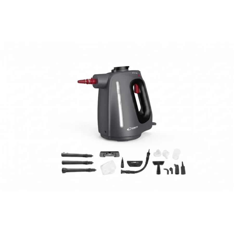 Conti Multi-Functional Steam Cleaner SC-1351-CH 1350W High-Temperature Steam Mop with 550ml Water Tank and 16 Piece Premium Accessory Kit