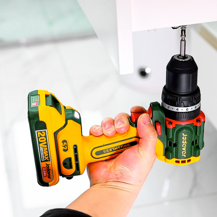 Jadever Compact Brushless Cordless Impact Drill JDCDP5281 20V Heavy-Duty Combi Drill with 52Nm Max Torque, 2 Batteries, Fast Charger and Protective Carrying Case