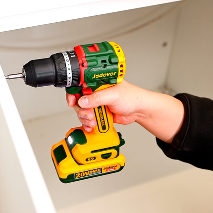 Jadever Compact Brushless Cordless Impact Drill JDCDP5281 20V Heavy-Duty Combi Drill with 52Nm Max Torque, 2 Batteries, Fast Charger and Protective Carrying Case