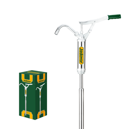 Jadever Hand Oil Pump JDHY2515 Heavy-Duty Aluminum Manual Transfer Pump with Carbon Steel Tube 20L/min Flow Rate and 127cm Removable Pipe for Engines